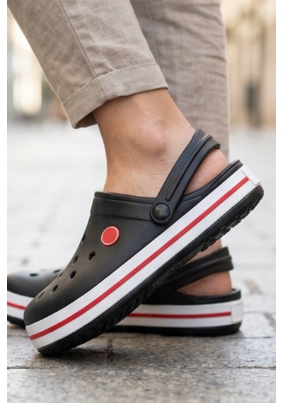 Iconic Shadow Unisex Clog Serisi - Siyah Renk Grafik Baskılı, Anatomik İç Tabanlı Ve Hareketli T...