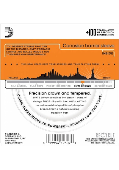 D'addario Ez900 85/15 Bronze Akustik Gitar Teli 10-50 D'addario Ez900 85/15 Bronze Akustik Gitar Teli 10-50