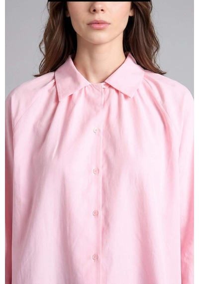 Defacto Regular Fıt Poplin Uzun Kollu Açık Pembe Tunik H5622ax26smpn105 Pembe-pn105