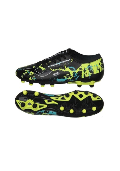 Joma Evolutıon 2301 Black Lemon Fluor Fırm Ground Krampon Siyah