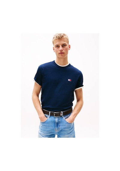 Tommy Hilfiger Tjm Reg Badge Tee Ext Erkek Mavi T-shirt - Dm0dm20322