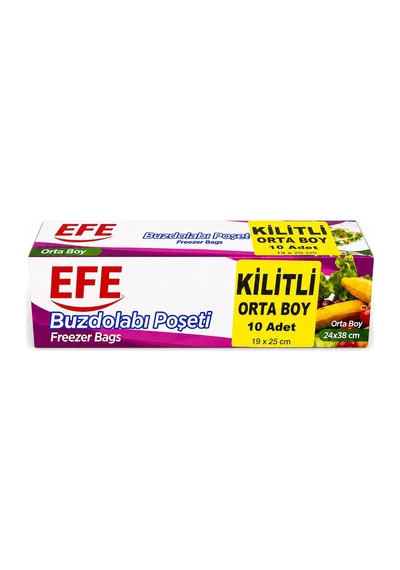 Kilitli Buzdolabı Poşeti Orta Boy 10 Lu