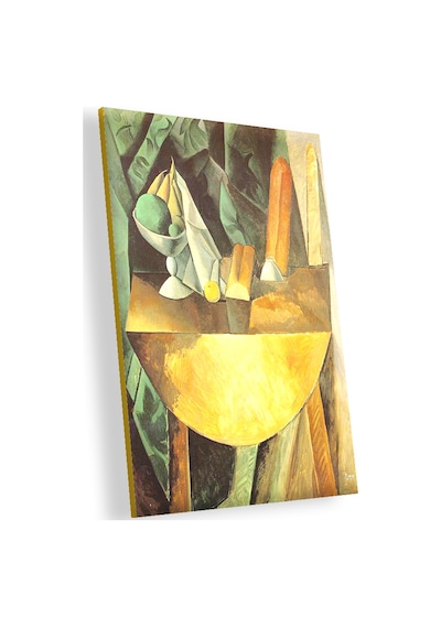 Cakasepetim Bread And Fruit Dish On A Table, 1909 By Pablo Picasso Ahşap Mdf Tablo