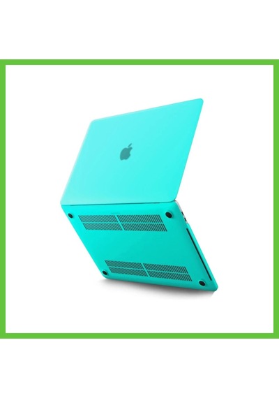 Bezos Apple Macbook Uyumlu Pro 13 2021 Apple Macbook Uyumlu Buzlu Kapak - Yeşil Dmc