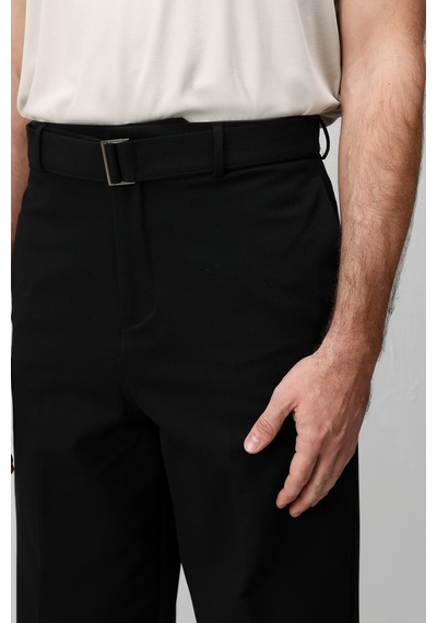 Antioch Relaxed Fit Kemerli Erkek Pantolon Siyah