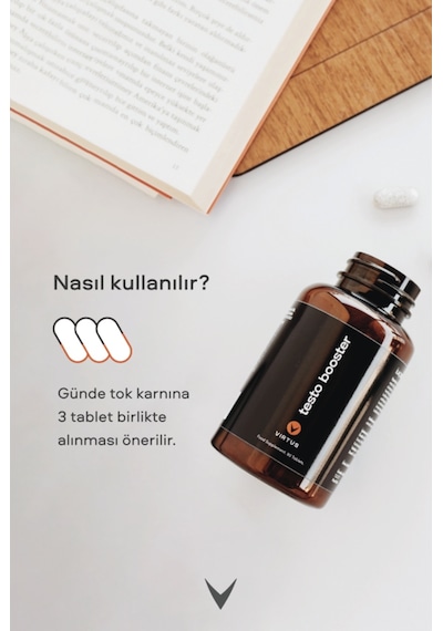 Virtus Testo Booster Tribulus Terrestris, Kore Ginsengi, Çemen, Bor, Vitamin D, Içeren Takviye Edici Gıda