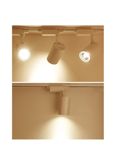 3 Adet Dekoratif Led Ray Spot + 1 Metre Ray Beyaz Kasa Günışığı