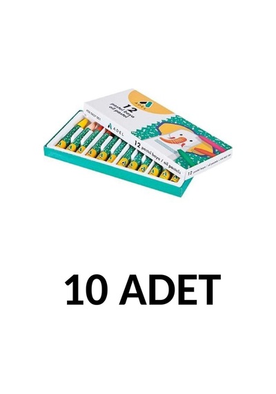 10 Adet 12 Renk Pastel Boya 12 Renk