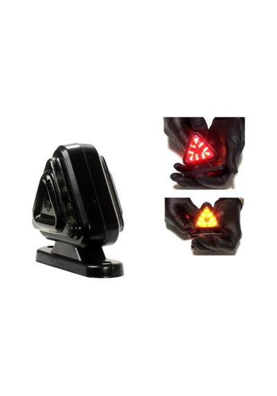 Ahmet Otomotiv 4 Adet Füme Dark Model Üçgen Takoz Sarı-kırmızı 12volt-24volt