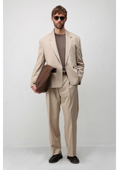 Antioch Relaxed Fit Pileli Erkek Pantolon Taş