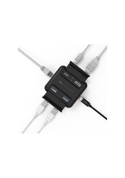 Type-C Hdmı Ethernet Dönüştürücü Usb Çoklayıcı Mfı Sertifikalı-Siyah