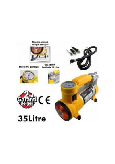 Metal Hava Kompresörü Işıklı Garantili 12 Volt