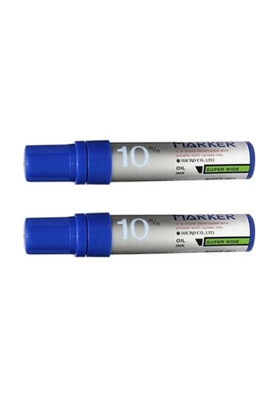 Micro Markör Kalem 10 Mm. Mavi 2'Li