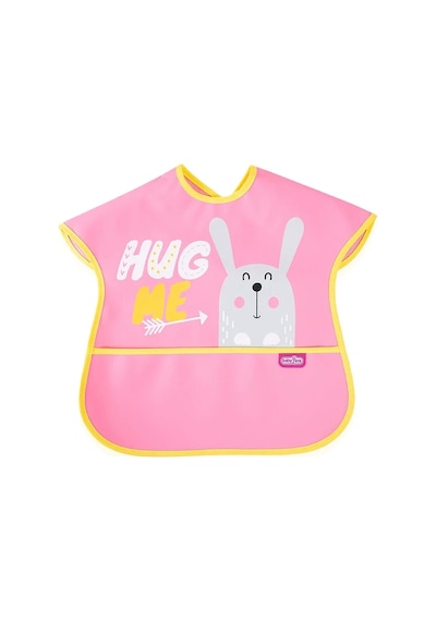Babyjem Poli Muşamba Mama Önlüğü Büyük Pembe