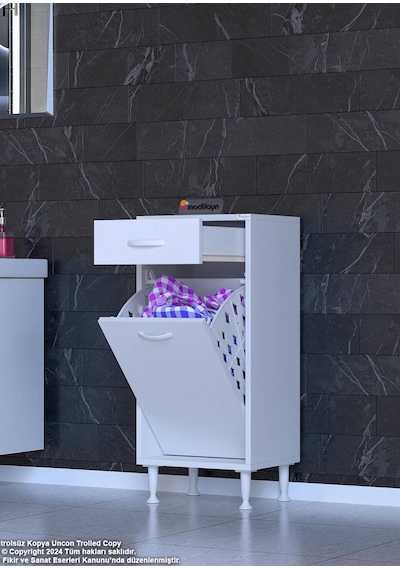 Eliusta Asil 35 Cm Kirli Çamaşır Sepetli Banyo Dolabı 1 Çekmeceli Mutfak Çok Amaçlı Dolap 35x88x32,5 Cm Beyaz Eliusta Asil 35 Cm Kirli Çamaşır Sepetli Banyo Dolabı 1 Çekmeceli Mutfak Çok Amaçlı Dolap 35x88x32,5 Cm Beyaz