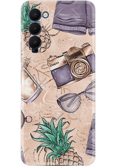 Tecno Camon 18 Kılıf Resimli Silikon Monkey Butterfly 1357