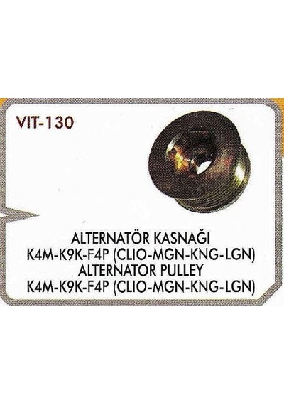 Vitesse 130 Alternatör Kasnağı Clio Megane Kangoo Laguna K4m K9k F4p