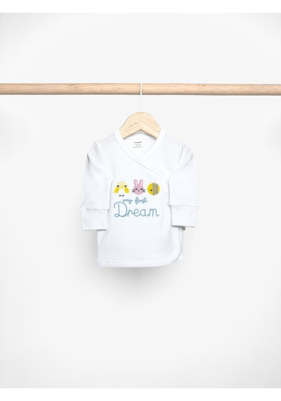 Sezgibaby 3'lü Kız Bebek Zıbın Seti Beyaz-pembe