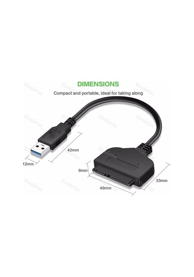 Usb 3.0 2.5 Inç Sata 4591A Hdd Hard Disk Kablosu Kutusu Veri