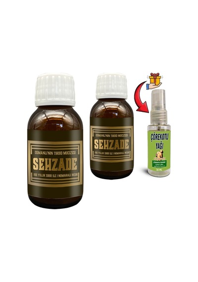 Şehzade Iksiri Şurubu 2 Adet Osmanlı Geleneğinden Gelen Özel Bitki Extratlarından Şurup 50 Ml + Çöre