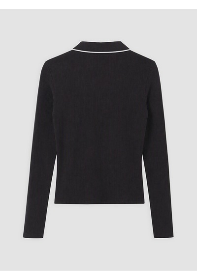 Lcw Everyday Siyah Polo Yaka Kadın Body