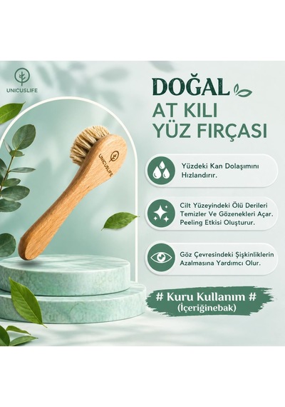 Doğal At Kılı Yüz Fırçası Taşıma Kesesi İle Birlikte Gönderilir.