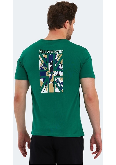 Slazenger PACET Erkek Baskılı Yeşil Tişört