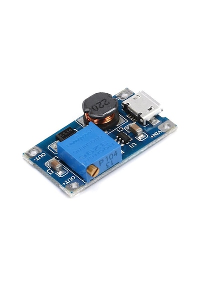 Mt3608 Micro Usb Dc-dc Voltaj Yükseltici Modül - Usb Soketli - 2a