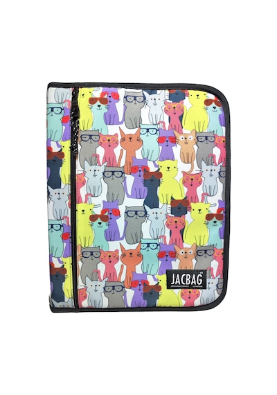 Jacbag Organizip-fermuarlı Dosya Çanta A4 Organizer Dosya-sarı Kedi Tek Renk