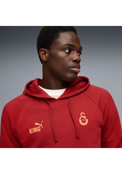 Puma Galatasaray Kıng Erkek Kapüşonlu Sweatshırt 782935 01 Kırmızı