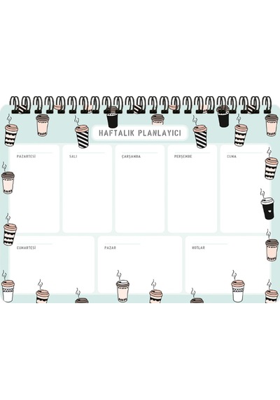 Keskin Color Spiralli Planner Kahve 17x24