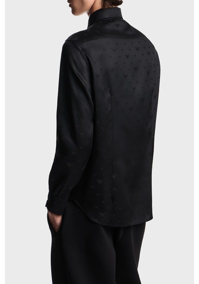 Emporio Armani Jakarlı Regular Fit Saten Görünümlü Klasik Yaka Gömlek Erkek Gömlek Em001537 Af15074 Fc218 Siyah SİYAH Emporio Armani Jakarlı Regular Fit Saten Görünümlü Klasik Yaka Gömlek Erkek Gömlek Em001537 Af15074 Fc218 Siyah SİYAH