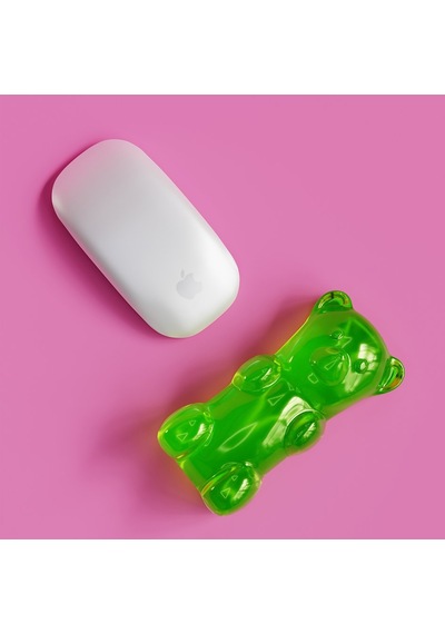Mustard Gummy Bear Mouse Bilek Desteği - Yeşil