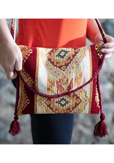 Bk Gift El Yapımı Otantik Türk Kilim Omuz Çantası -4, Günlük, Kitap, Tablet, Plaj Ve Seyahat Çantası Kobitmeyencom35839 Bk Gift