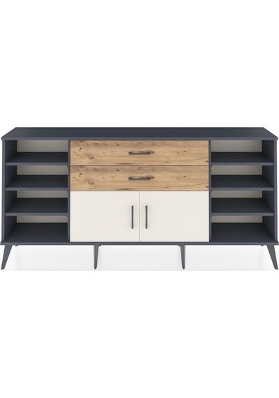 Arges Konsol 7 Raflı 2 Çekmeceli 2 Kapaklı 176x30x83 Antrasit-aytaşı/çam Aytaşı/çam Arges Konsol 7 Raflı 2 Çekmeceli 2 Kapaklı 176x30x83 Antrasit-aytaşı/çam Aytaşı/çam