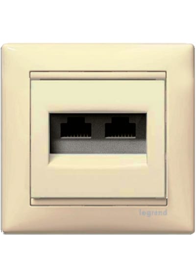 774147-valena Cat6 Data Prizi Rj45 Utp-2 Çıkışlı Bej