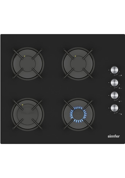 Simfer 4 Fonksiyon Trend Dijital Siyah Power Turbo 2'li Ankastre Set ( Fırın +  Ocak)
