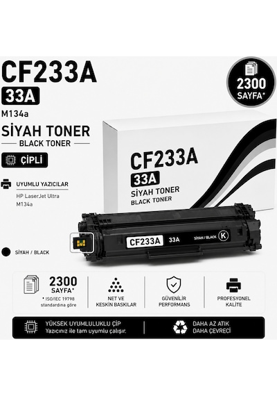 Hp Cf233a-m134a Siyah 2300 Sayfa