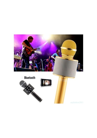 Ws 858 Karaoke Mikrofon Bluetooth Hoparlör Beyaz