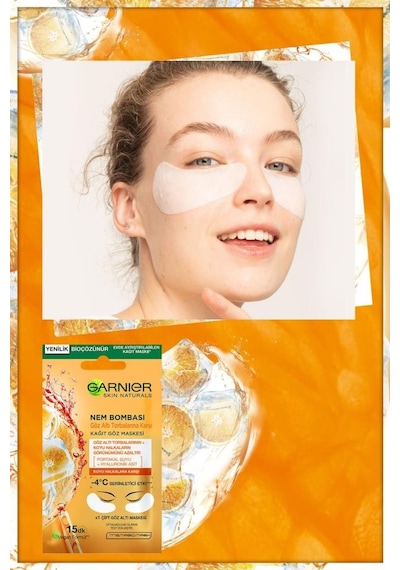 Garnier C Vitamini Parlak Süper Aydınlatıcı Serum 30 ML + Nem Bombası Kağıt Göz Maskesi