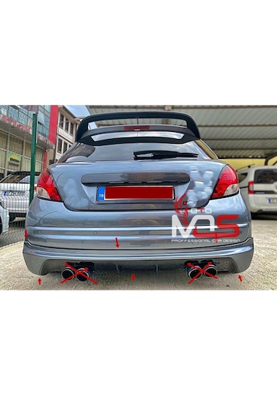 Peugeot 207 Arka Tampon Eki Karlık Fiberglass Boyasız