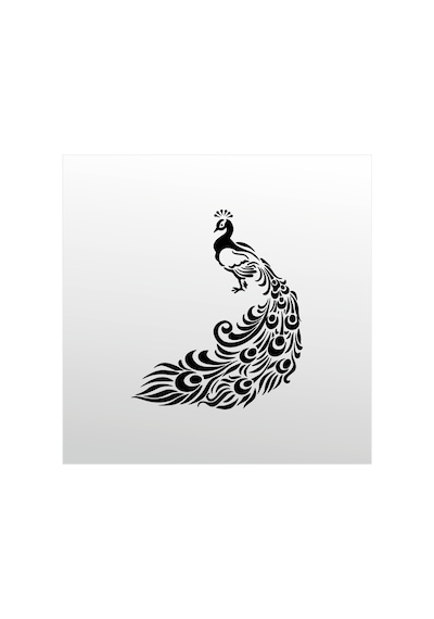 Folyo Sticker Tavuz Kuşu 90 Cm Uzunluk Siyah