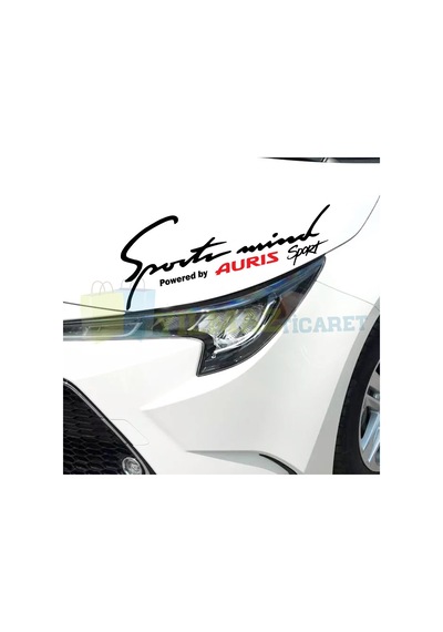 Toyota Auris Logo Sport Mind Far Kaput Oto Sticker Yapıştırma