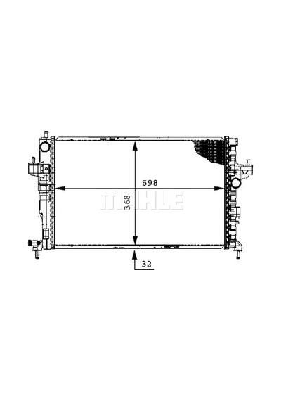 MAHLE-KNECHT CR391000S Su Radyatörü (630×378×34) Combo C Corsa C 1.7 Dı Dtı 00- Y17Dt (Eno:8Mk376714384)