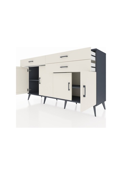 Hyperion Konsol 2 Raflı 3 Çekmeceli 4 Kapaklı 176x44x99 Antrasit- Antrasit-aytaşı Hyperion Konsol 2 Raflı 3 Çekmeceli 4 Kapaklı 176x44x99 Antrasit- Antrasit-aytaşı