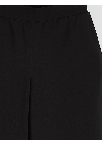 Lcw Modest Siyah Beli Lastikli Geniş Paça Kadın Pantolon