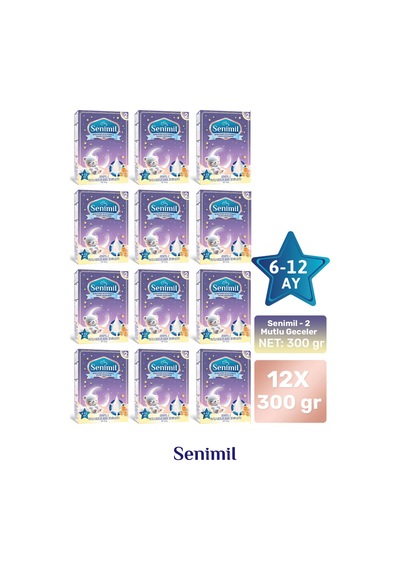 Senimil 2 Mutlu Geceler Bebek Devam Sütü 300 G 12 Adet