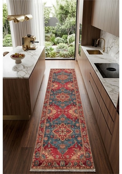 Dekoratif Halı Kaymaz Taban Leke Tutmaz Yıkanabilir Kilim Özel Ölçü Salon Halısı 3033