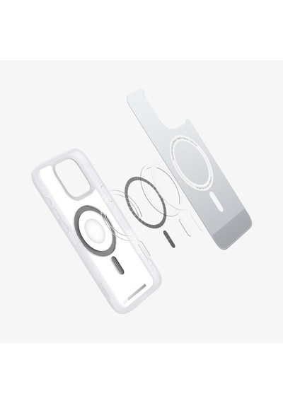 Spigen İphone 16 Pro İle Uyumlu Kılıf Ultra Hybrid Magfit Magsafe Özellikli Classic Classic Silver