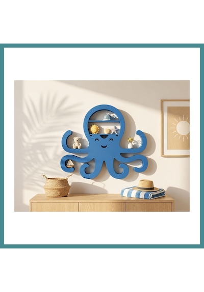 Bezos 3d Baskı Ahtapot Duvar Rafı - Dekoratif Mini Raf-mavi Mac Bezos 3d Baskı Ahtapot Duvar Rafı - Dekoratif Mini Raf-mavi Mac